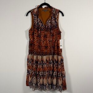 NWT Julia Jordan Orange and Blue Floral Mini Dress